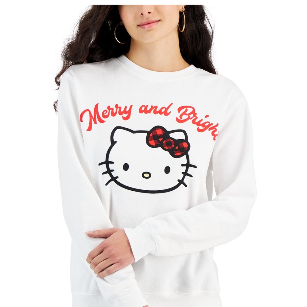 Women’s Merry and Bright white sweatshirt